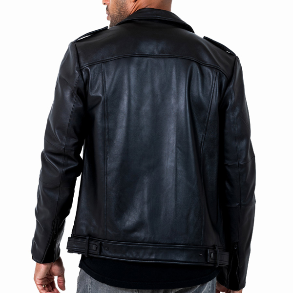 mens phantom leather moto jacket back