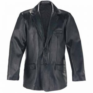 Men's Leather Blazer Jacket