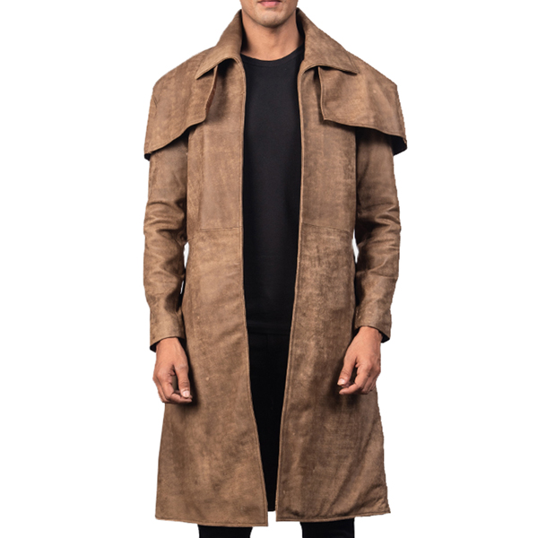 Classic Brown Leather Duster