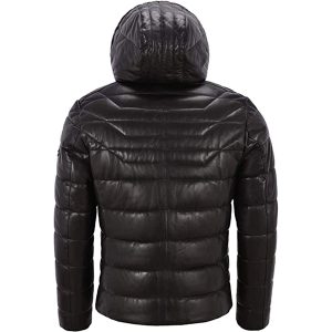 Classic Real Fully Quilted Men's Puffer Leather Jacket