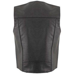Club Men's Black Leather Vest 2