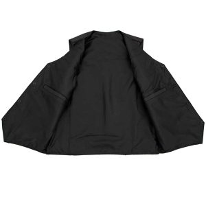 Club Men's Black Leather Vest 5