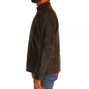 Men Halloween Motor Head England Leather Jacket Side