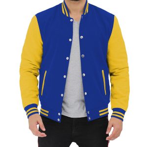 Royal Blue and Yellow Letterman Jacket