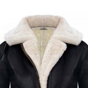 Winter Hooded Fur Women Brown B3 Aviator Leather Jacket