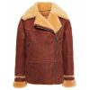 Womens Classic Brown Shearling Jacket