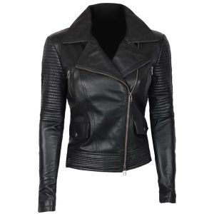 Womens Cropped Leather Jacket