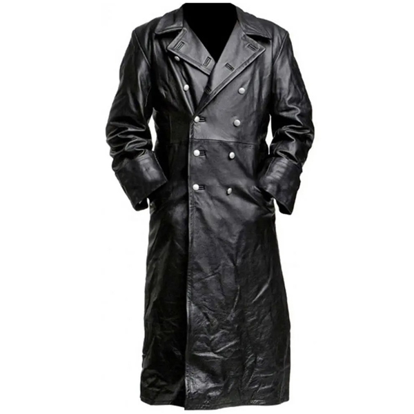 german ww2 trench coat real leather