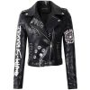 luxury studded leather biker jacket