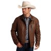 men brown cowboy jacket