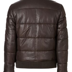 men lambskin leather puffer jacket 3