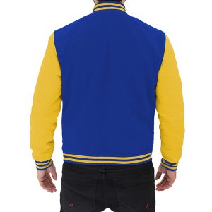 mens blue and yellow jacket