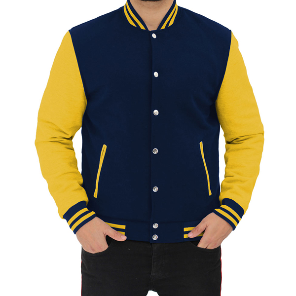 navy blue letterman jacket