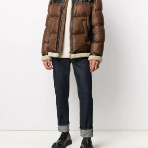 panelled zipped puffer jacket 2