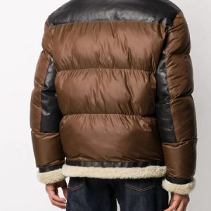 panelled zipped puffer jacket 4