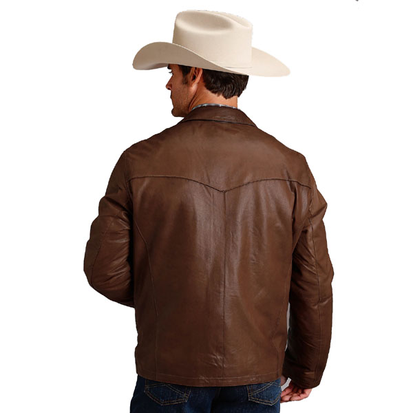trending men cowboy leather jacket