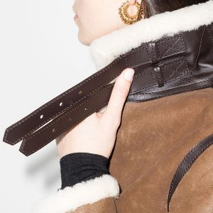 Trendy Shearling Aviator Jacket for sale