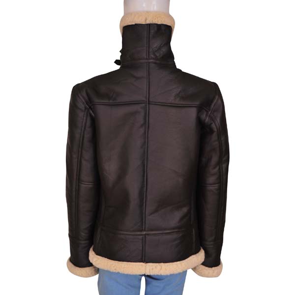 women brown b3 bomber leather jacket