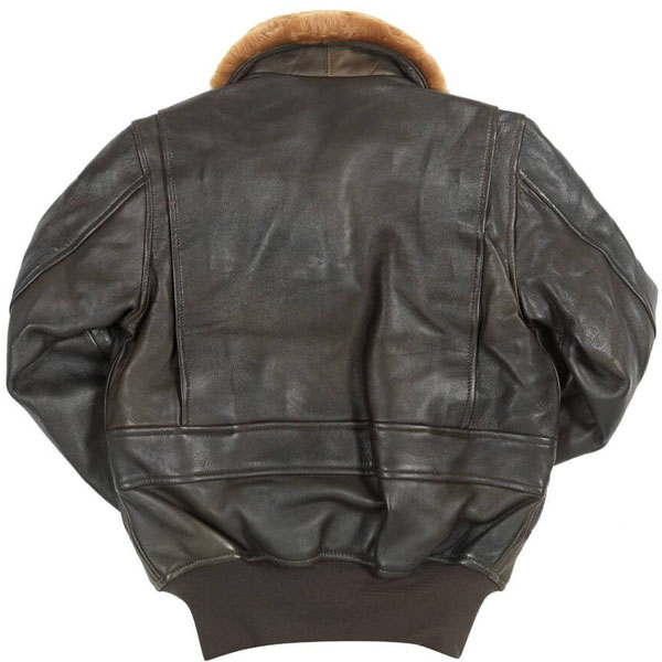 womens g1 leather jacket brown back