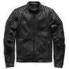 Harley Davidson Mens Embossed Logo Padded Biker Leather Jacket