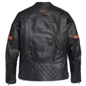 Harley Davidson Men’s Vanocker Waterproof H-D Triple Vent System Leather Jacket Back