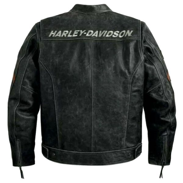 Harley Davidson leather jacket men Back