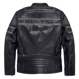 Mens Leather Riding Jacket Black