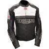 Mens Triumph Motorcycle Racing Biker Leather Jacket