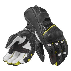 Yellow Waterproof Motorbike Motocross Full Finger Leather Gloves