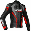 Aprilia Black Motorcycle Leather Racing Jacket