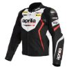 Men Black Aprilia Motorcycle Leather Racing Jacket