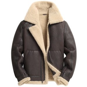 sheepskin aviator jacket