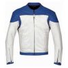 Blue Top Biker Leather Jacket