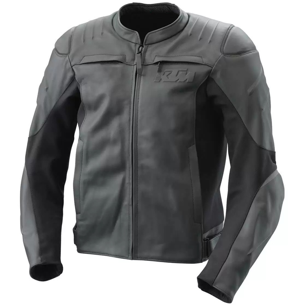 ktm black motorcycle racing leather jacket