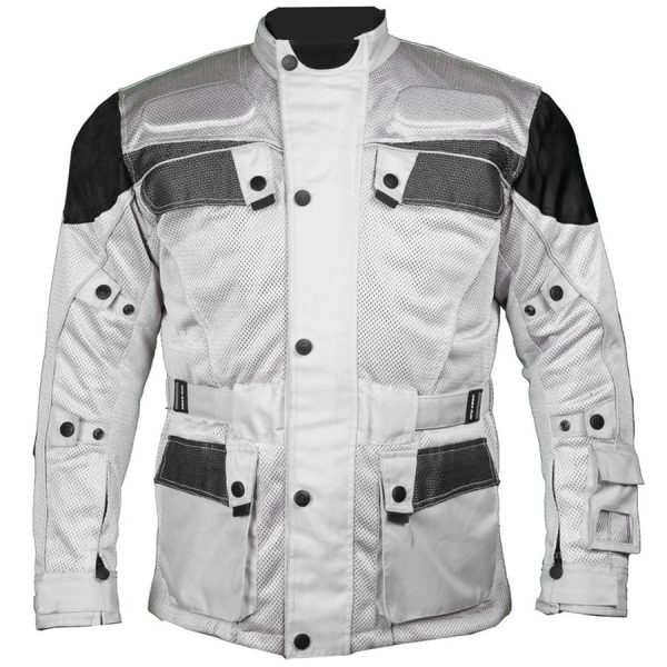 Silver Cool Rider Motorcycle Mesh Jacket