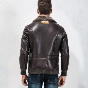Military Leather Jacket Mens
