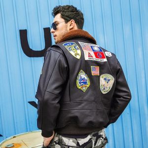 Top Gun Leather Jacket Brown