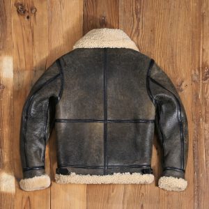 aviator leather jacket back