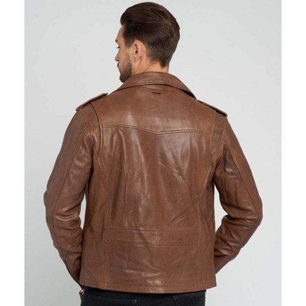 brown leather jacket for men