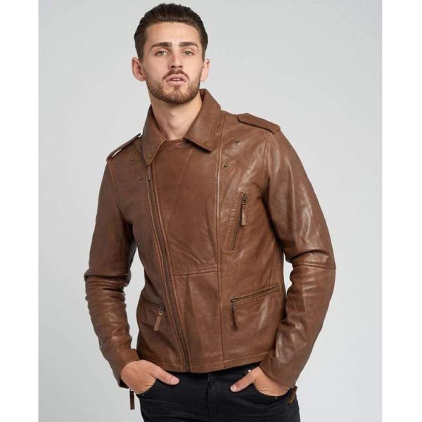 mens brown leather jacket sydney
