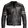 Mens Vintage Distressed Brown Motorcycle Real Leather Jacket