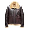 Classic B3 Sheepskin Leather Jacket Mens