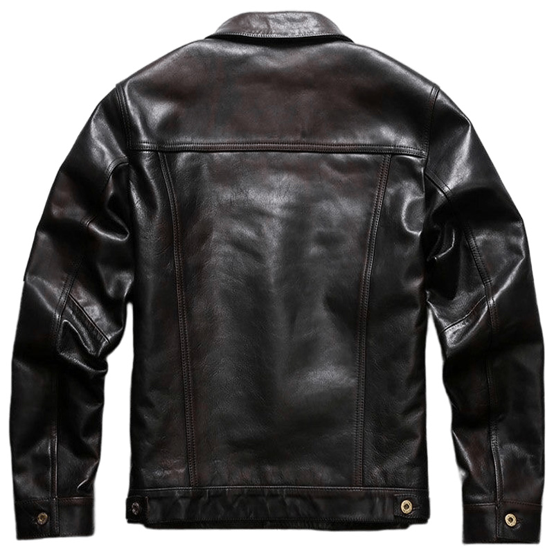 Mens Black Winter Leather Motorcycle Biker Jacket