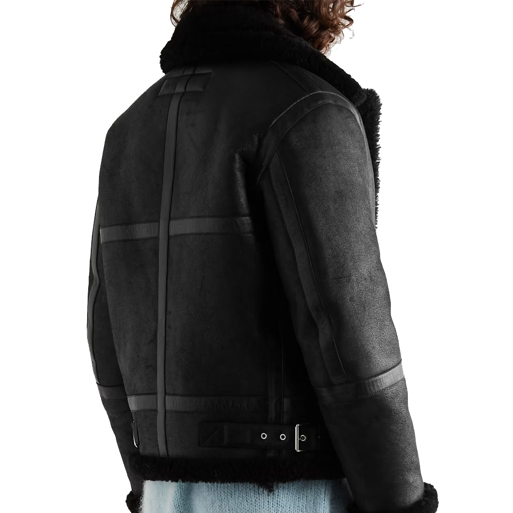 Shearling Lined Full Grain Leather Jacket
